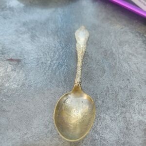 Elegant Gold-Toned Spoon Antique Says Battleship Maine